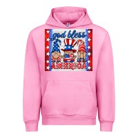 Fuchsia Pink god bless America gnomes Urban Hoodie - HRA Design Shop