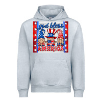 Heather Grey god bless America gnomes Urban Hoodie - HRA Design Shop