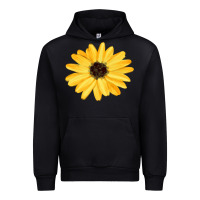 Black sunflower Urban Hoodie - FaDigitalArtStudio
