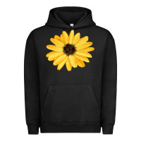 Pigment Black sunflower Urban Hoodie - FaDigitalArtStudio
