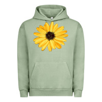 Pigment Oil Green sunflower Urban Hoodie - FaDigitalArtStudio
