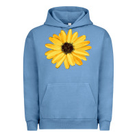 Pigment Pebble Blue sunflower Urban Hoodie - FaDigitalArtStudio