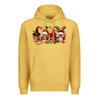 Antique Gold christmas afro gnomies Premium Hoodie - FaDigitalArtStudio