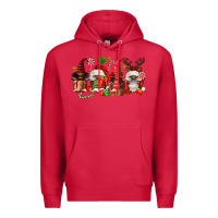 Cardinal christmas afro gnomies Premium Hoodie - FaDigitalArtStudio