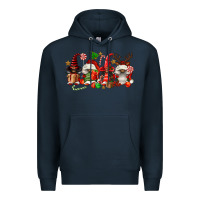 Navy christmas afro gnomies Premium Hoodie - FaDigitalArtStudio
