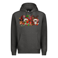 Charcoal Heather christmas afro gnomies Premium Hoodie - FaDigitalArtStudio