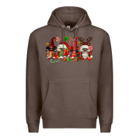 Coffee christmas afro gnomies Premium Hoodie - FaDigitalArtStudio