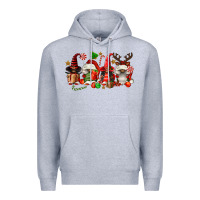 Heather Grey christmas afro gnomies Premium Hoodie - FaDigitalArtStudio