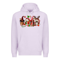 Lilac christmas afro gnomies Premium Hoodie - FaDigitalArtStudio