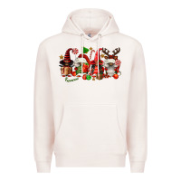 Pale Pink christmas afro gnomies Premium Hoodie - FaDigitalArtStudio