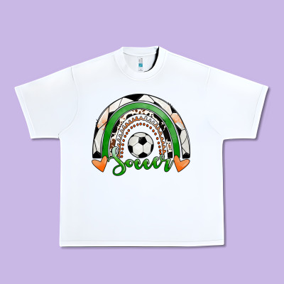 Soccer Rainbow Urban Heavy Tee Designed By Ranaportraitstore