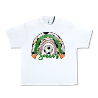 White Soccer Rainbow Urban Heavy Tee - RanaPortraitStore