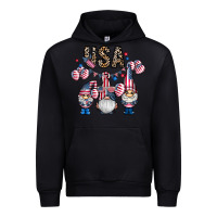 Black usa america gnome Urban Hoodie - CowhideDigitalArt