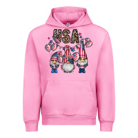 Fuchsia Pink usa america gnome Urban Hoodie - CowhideDigitalArt
