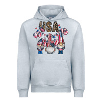 Heather Grey usa america gnome Urban Hoodie - CowhideDigitalArt