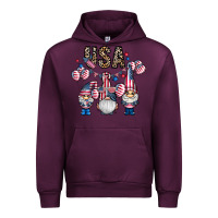 Mauve Wine usa america gnome Urban Hoodie - CowhideDigitalArt