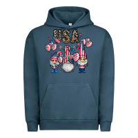 Pigment Midnight Navy usa america gnome Urban Hoodie - CowhideDigitalArt