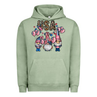 Pigment Oil Green usa america gnome Urban Hoodie - CowhideDigitalArt