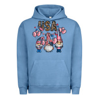 Pigment Pebble Blue usa america gnome Urban Hoodie - CowhideDigitalArt
