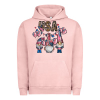 Pigment Salmon usa america gnome Urban Hoodie - CowhideDigitalArt