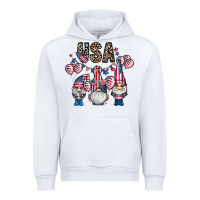 White usa america gnome Urban Hoodie - CowhideDigitalArt