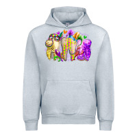 Heather Grey mardi gras tooth Urban Hoodie - RacoonDesign