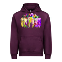 Mauve Wine mardi gras tooth Urban Hoodie - RacoonDesign