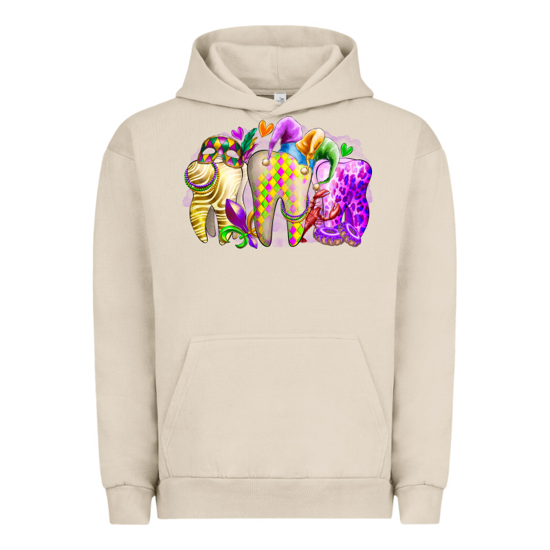 Mardi Gras Tooth Urban Hoodie by RacoonDesign | Teevron