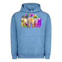 Pigment Pebble Blue mardi gras tooth Urban Hoodie - RacoonDesign