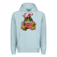 Blue Mist christmas coffee afro gnome Premium Hoodie - FaDigitalArtStudio