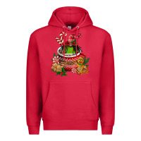 Cardinal christmas coffee afro gnome Premium Hoodie - FaDigitalArtStudio