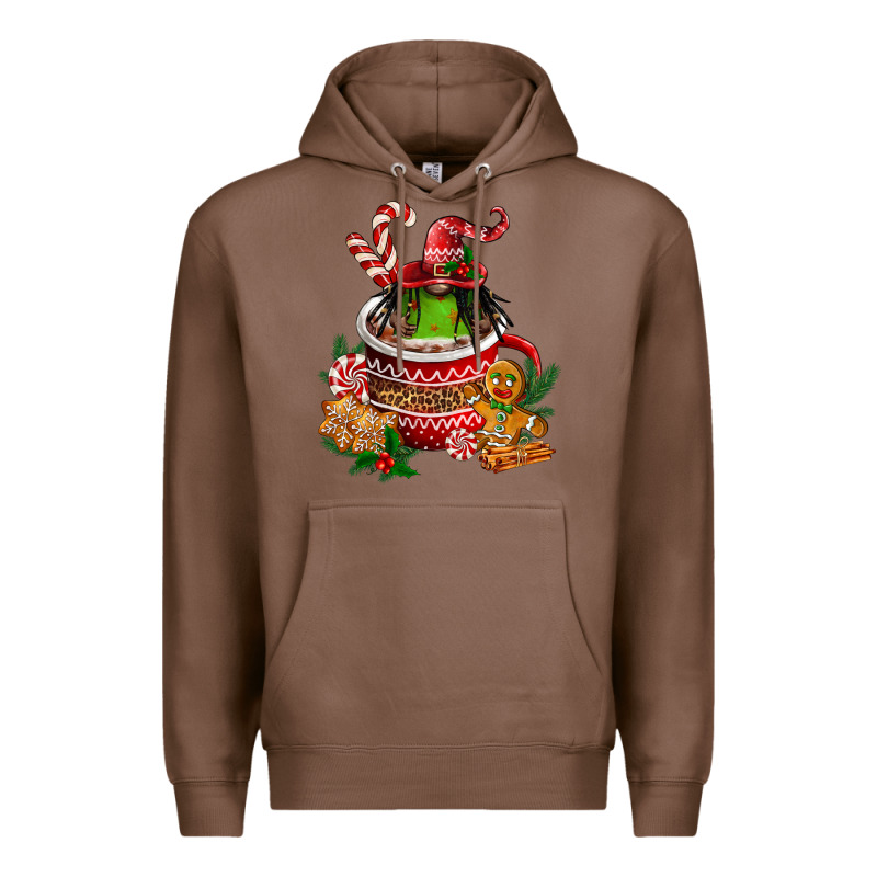 Christmas Coffee Afro Gnome Premium Hoodie by FaDigitalArtStudio | Teevron