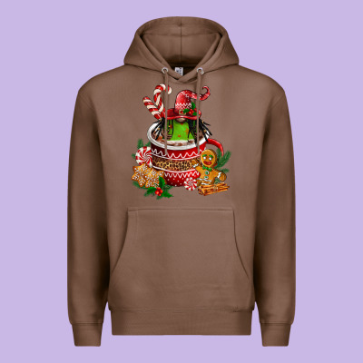 Christmas Coffee Afro Gnome Premium Hoodie Designed By Fadigitalartstudio