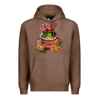 Chestnut christmas coffee afro gnome Premium Hoodie - FaDigitalArtStudio
