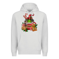 Dove Grey christmas coffee afro gnome Premium Hoodie - FaDigitalArtStudio