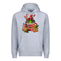 Heather Grey christmas coffee afro gnome Premium Hoodie - FaDigitalArtStudio