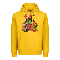 Lemon christmas coffee afro gnome Premium Hoodie - FaDigitalArtStudio