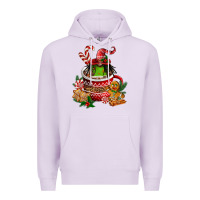 Lilac christmas coffee afro gnome Premium Hoodie - FaDigitalArtStudio