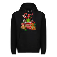 Black christmas coffee afro gnome Premium Hoodie - FaDigitalArtStudio