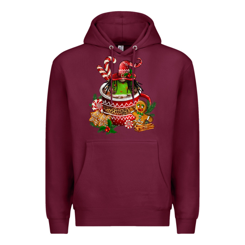 Christmas Coffee Afro Gnome Premium Hoodie by FaDigitalArtStudio | Teevron