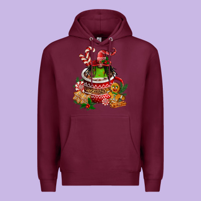 Christmas Coffee Afro Gnome Premium Hoodie Designed By Fadigitalartstudio