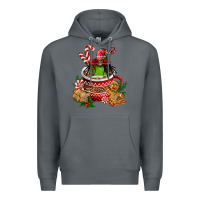 Rock christmas coffee afro gnome Premium Hoodie - FaDigitalArtStudio