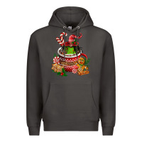 Smoke christmas coffee afro gnome Premium Hoodie - FaDigitalArtStudio