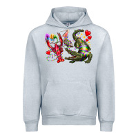Heather Grey mardi gras Urban Hoodie - RacoonDesign