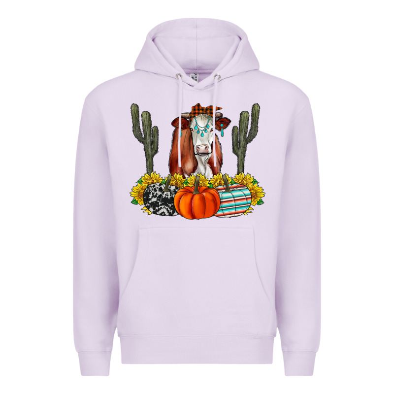 Fall Cow Premium Hoodie by CowhideDigitalArt | Teevron