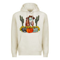Oatmeal Heather Fall Cow Premium Hoodie - CowhideDigitalArt