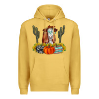 Antique Gold Fall Cow Premium Hoodie - CowhideDigitalArt