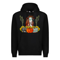Black Fall Cow Premium Hoodie - CowhideDigitalArt