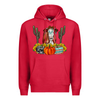 Cardinal Fall Cow Premium Hoodie - CowhideDigitalArt