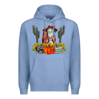 Colony Blue Fall Cow Premium Hoodie - CowhideDigitalArt